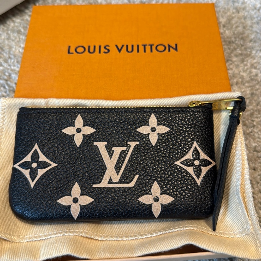 Louis Vuitton Empreinte Leather Bi-Color Key Coin Pouch